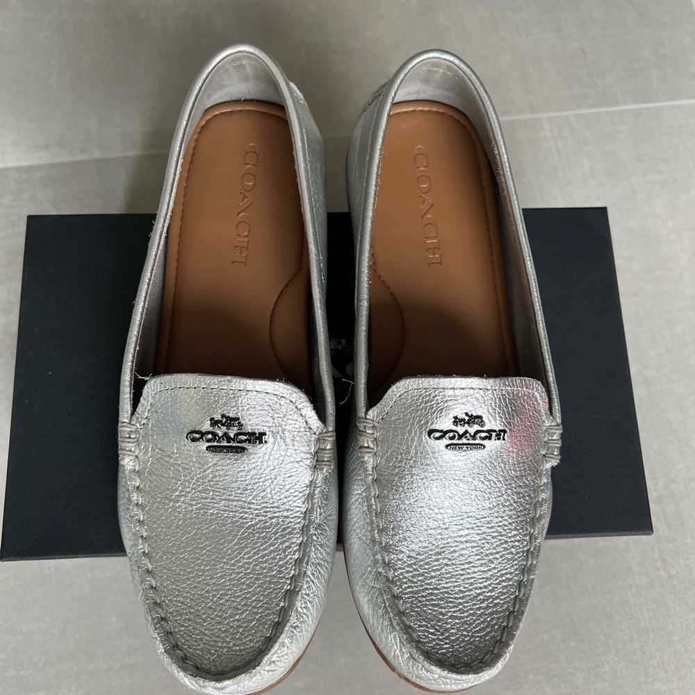 Coach Stunning flats silver